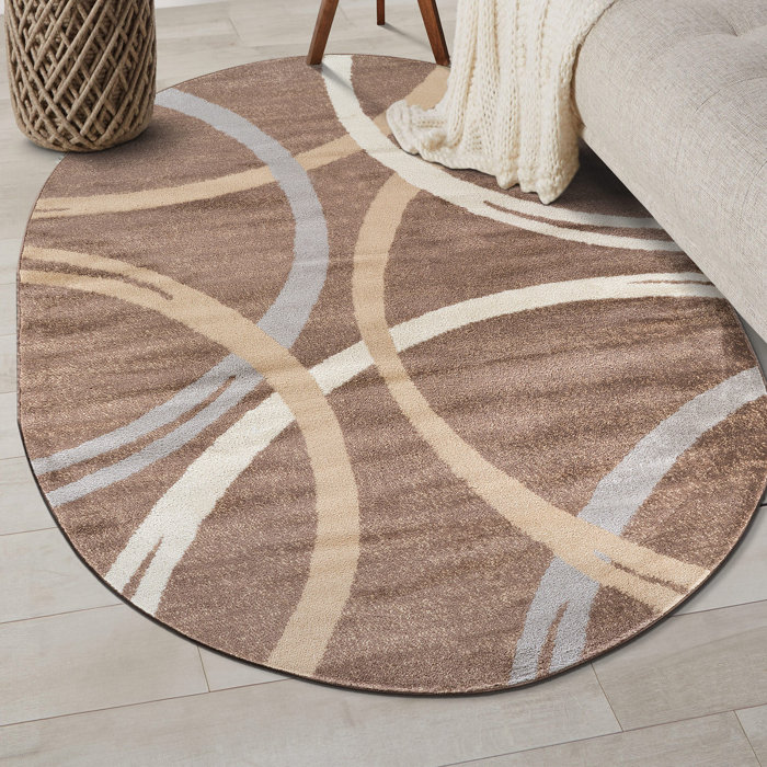 Ebern Designs Devonshire Abstract Brown/Gray/Cream Area Rug & Reviews Wayfair